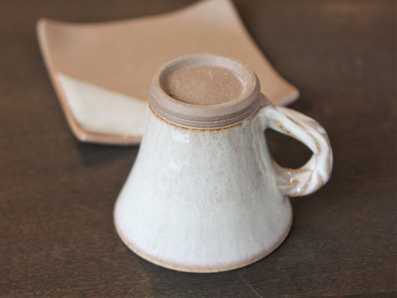 三角珈琲・白釉 | 会津慶山焼